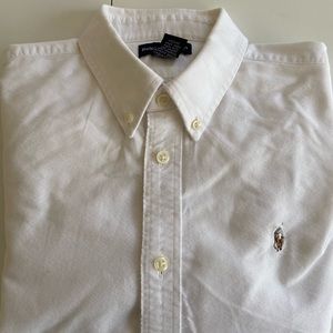 Polo Ralph Lauren Boys sz 20 white Oxford